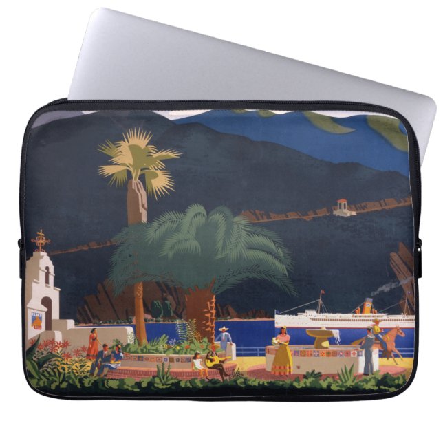 Travel Poster - Santa Catalina Island, Kalifornien Laptop Fodral (Framsidan)