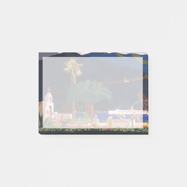 Travel Poster - Santa Catalina Island, Kalifornien Post-it Block (Framsida)