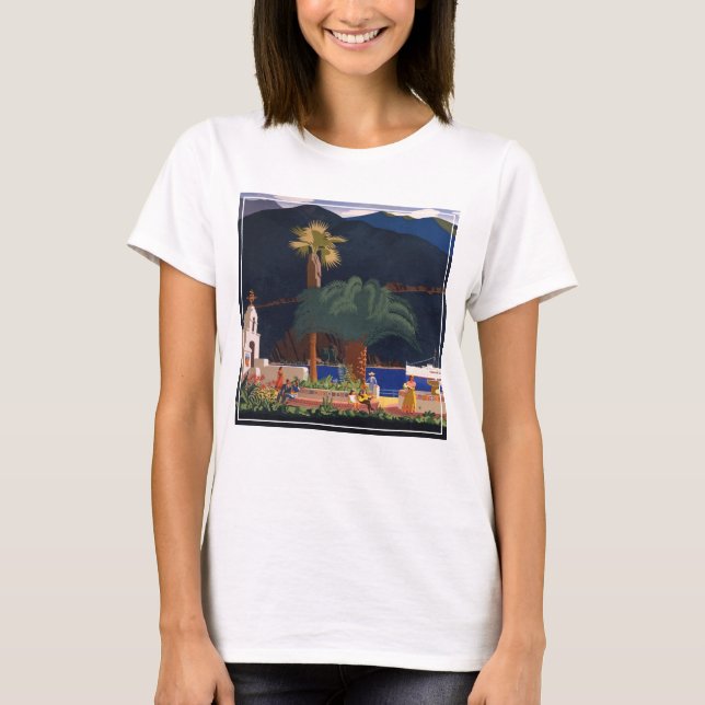 Travel Poster - Santa Catalina Island, Kalifornien T Shirt (Framsida)