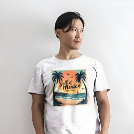 Travel Poster Stil Bukt i Mexiko T Shirt