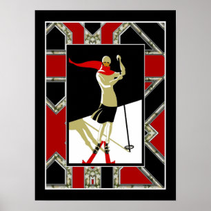 Travel Poster Vintage Saint Croix Skiing 3