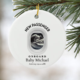 Travel Pregnancy Announcement Passenger On Board Julgransprydnad Keramik