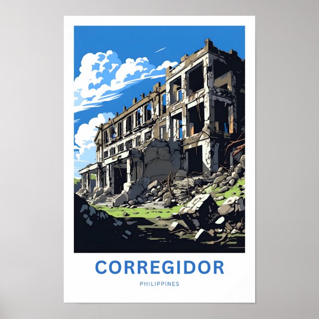 Travel Print för Corregidor Filippinerna Poster (Framsidan)