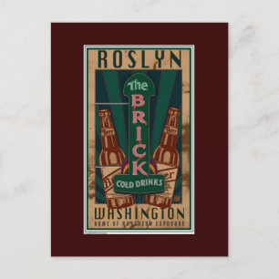 TRAVEL-Roslyn WA- Vykort