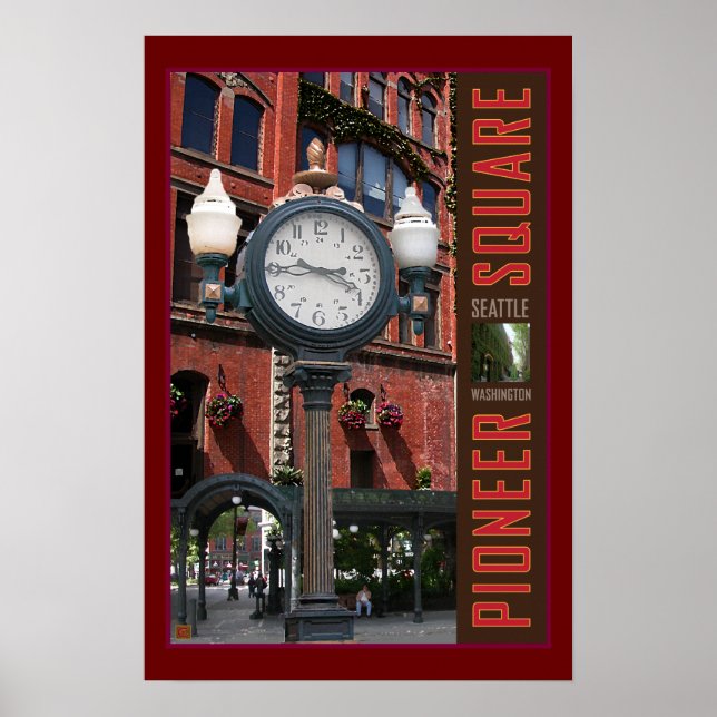 TRAVEL-Seattle-Pioneer Square Poster (Framsidan)