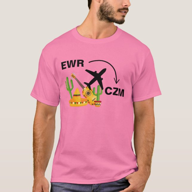 Travel Shirt till Cozumel Mexiko T Shirt (Framsida)