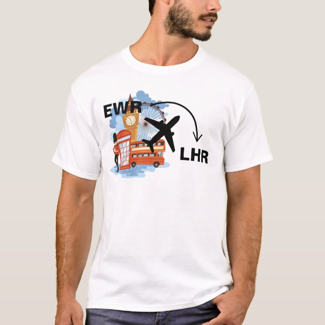 Travel Shirt till London England T (Framsida)