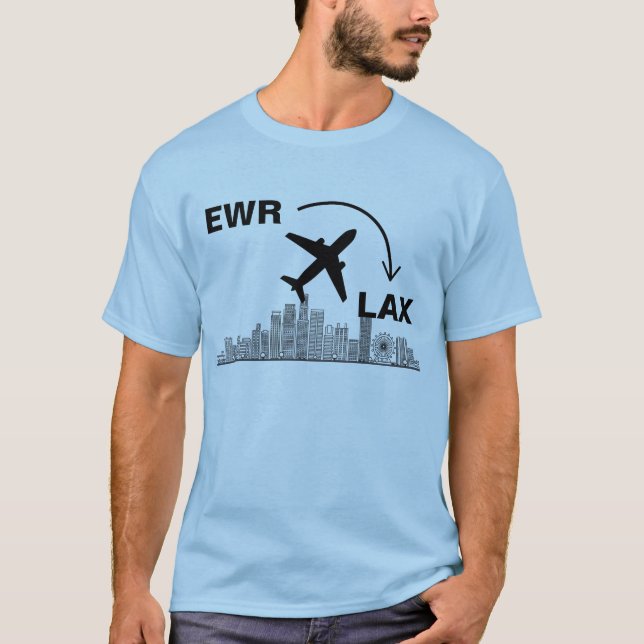 Travel Shirt till Los Angeles California T Shirt (Framsida)