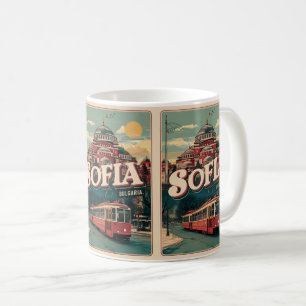 Travel Sofia, bulgaria-vintage-gåvor och souvenire Kaffemugg