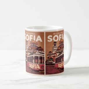 Travel Sofia, bulgaria-vintage-gåvor och souvenire Kaffemugg