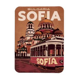 Travel Sofia, bulgaria-vintage-gåvor och souvenire Magnet