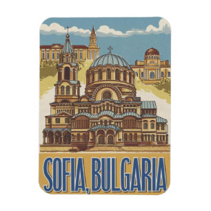 Travel Sofia, bulgaria-vintage-gåvor och souvenire Magnet