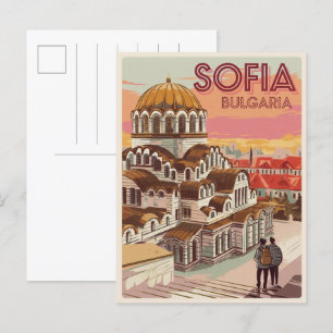 Travel Sofia, bulgaria-vintage-gåvor och souvenire Vykort