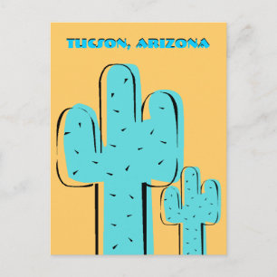 Travel Souvenir Postcards Saguaro Cactus Tucson AZ Vykort
