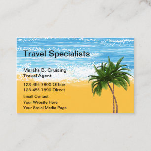 Travel Specialist - Tropiskt tema Visitkort