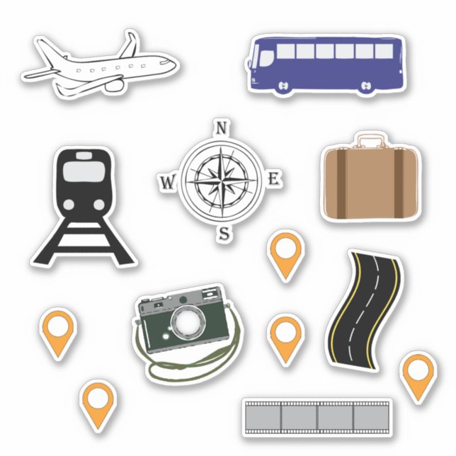 Travel Stickers Pack Klistermärken (Framsida)