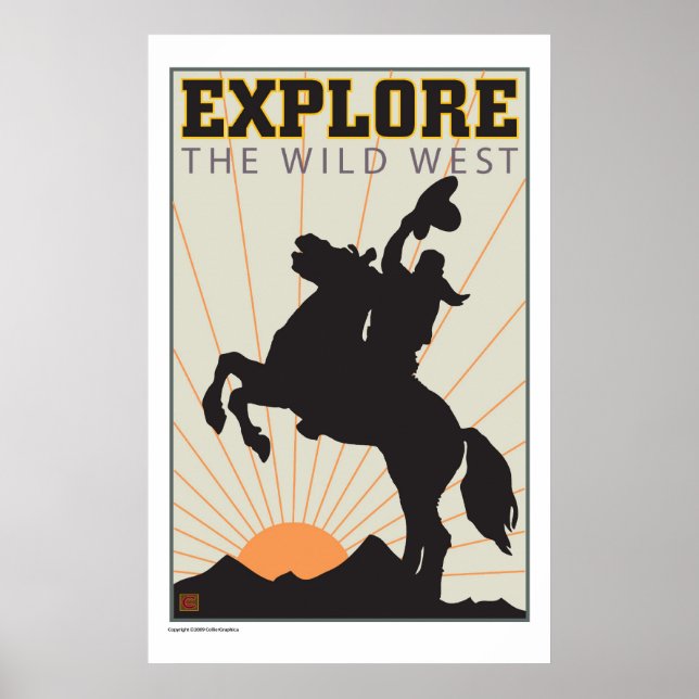 TRAVEL-Texas-Vilda western Poster (Framsidan)
