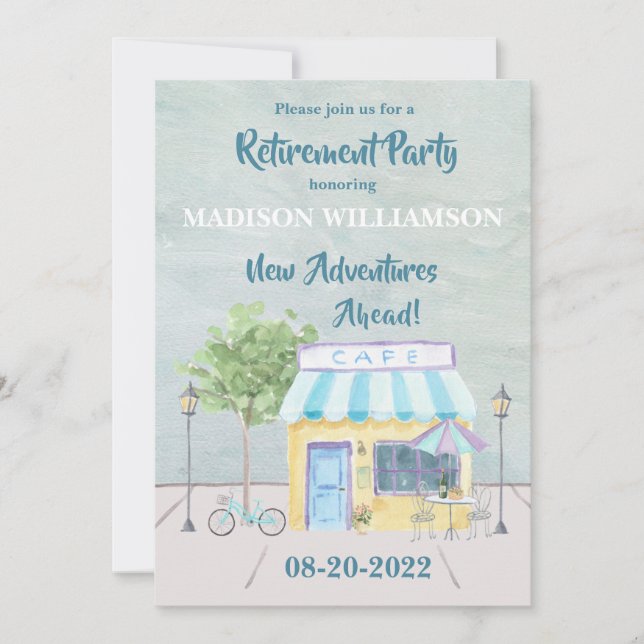 Travel Theme Pension Party Inbjudningar (Framsida)