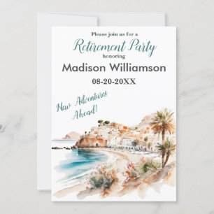 Travel Theme Pension Party Inbjudningar