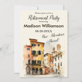 Travel Theme Pension Party Inbjudningar