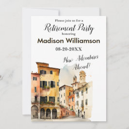 Travel Theme Pension Party Inbjudningar