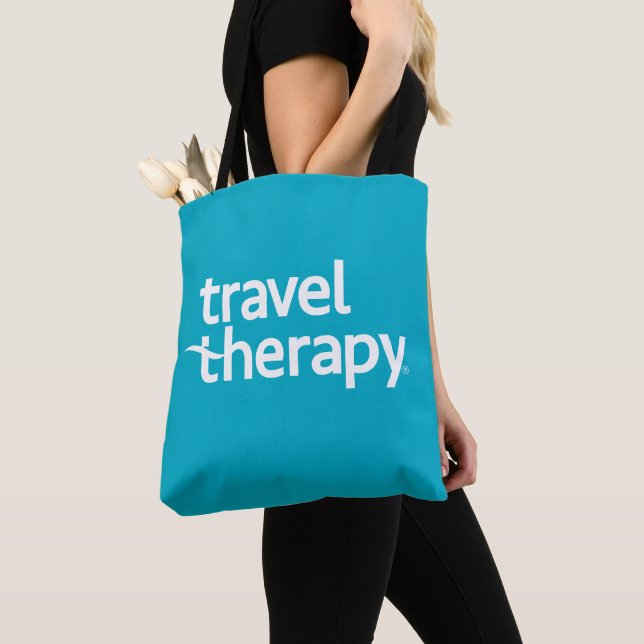 Travel Therapy Tote Bag | Travel Bag  Tygkasse (Närbild)