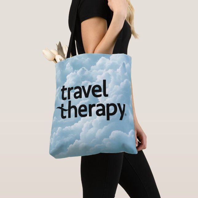 Travel Therapy Tote Bag | Travel Bag  Tygkasse (Närbild)
