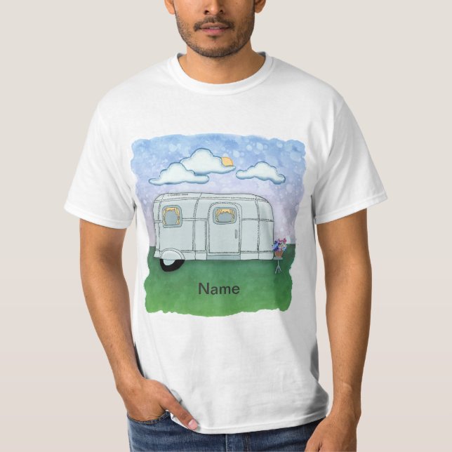 Travel Trailer  T Shirt (Framsida)