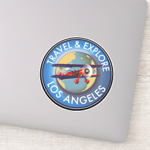 Travel utforskar Los Angeles logotyp Klistermärken