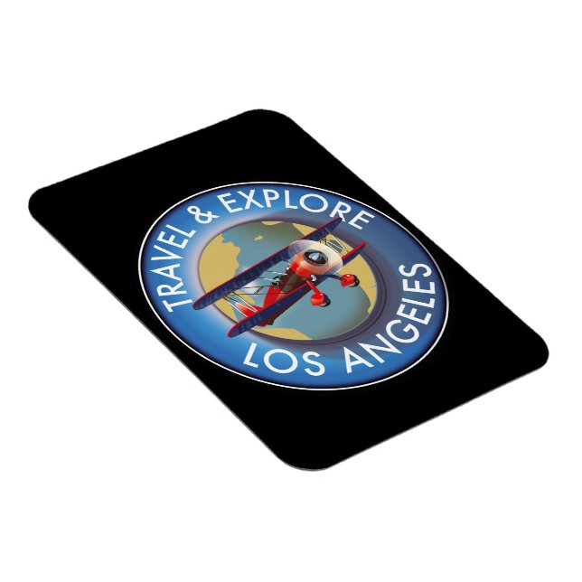 Travel utforskar Los Angeles logotyp Magnet (Högersidan)