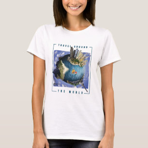 Travel Värld runt Women White T Shirt