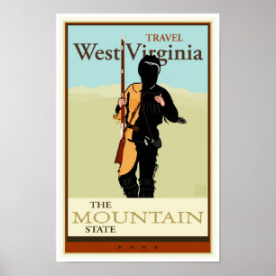 Travel Väster Virginia Poster