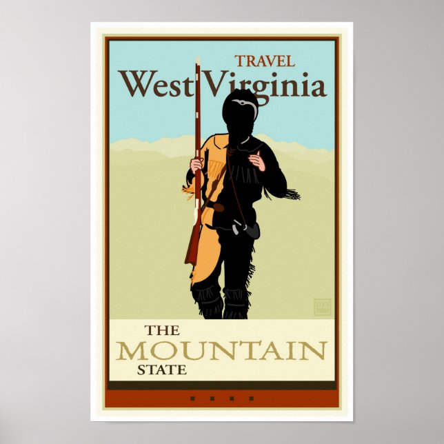 Travel Väster Virginia Poster (Framsidan)