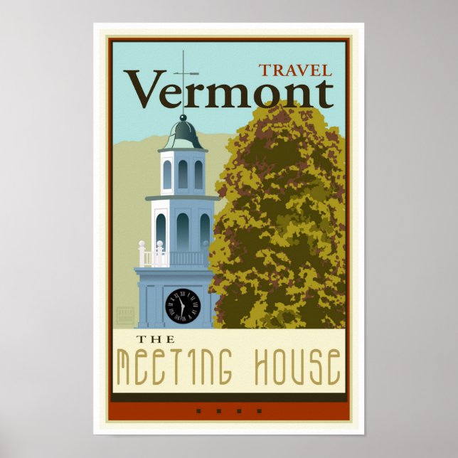 Travel Vermont Poster (Framsidan)