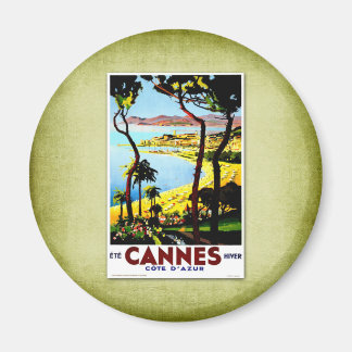 Travel Vintage affisch Cannes Frankrike Magnet