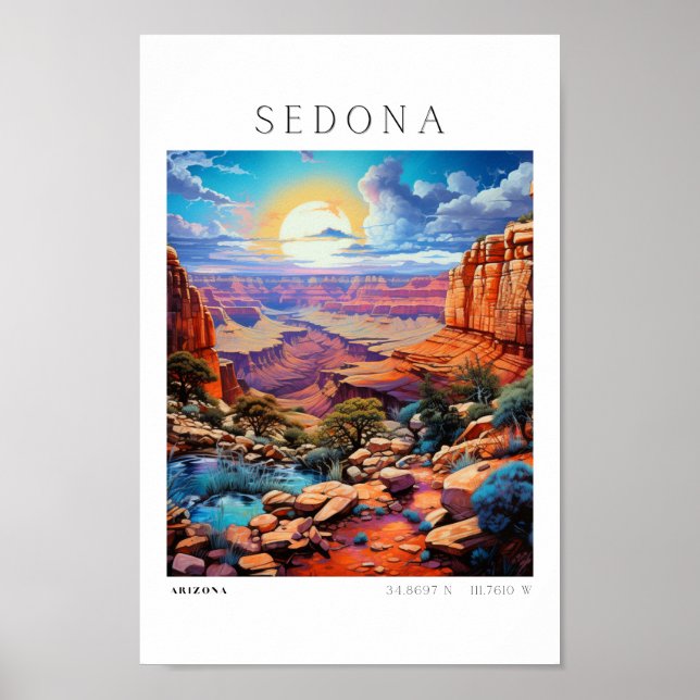 Travel wall art Sedona Arizona ökenvägg art Poster (Framsidan)