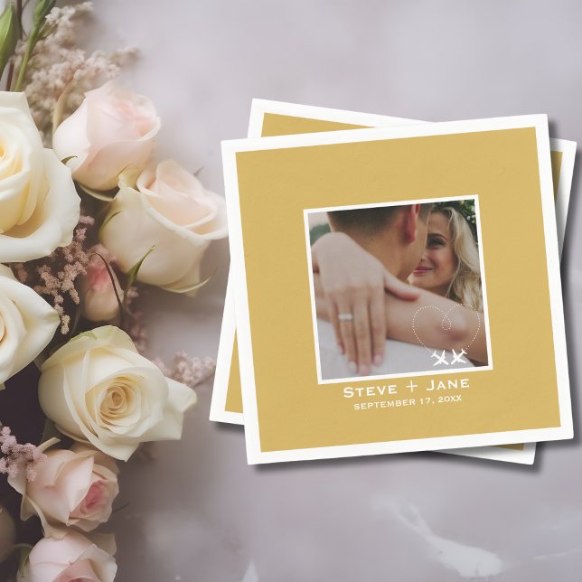 Travel Wedding Airplane Heart Modern Aviation Pappersservett (Skapare uppladdad)