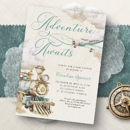 Traveling Adventure Baby Shower Invitation Inbjudningar