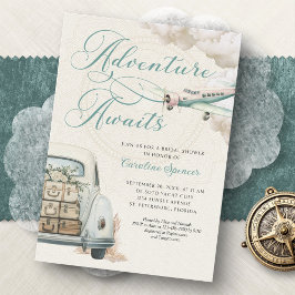 Traveling Adventure Bridal Shower Invitation Inbjudningar