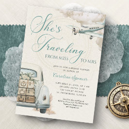 Traveling Adventure Bridal Shower Invitation Inbjudningar
