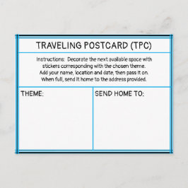 Traveling Sticker Postcard Vykort