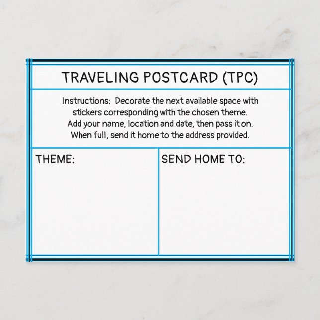 Traveling Sticker Postcard Vykort (Framsida)