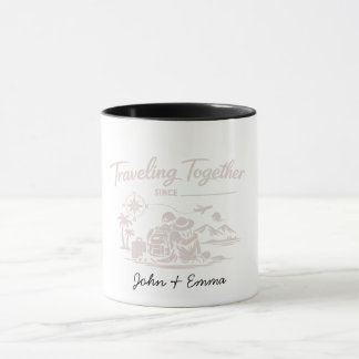 Traveling Together Since [Year] – Custom Couple Mugg