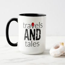 Travels and Tales Logotyp Mugg med kanalvärdar