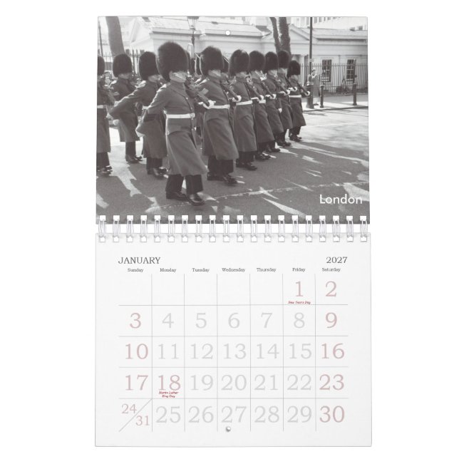 Travels genom åren kalender (Jan 2027)