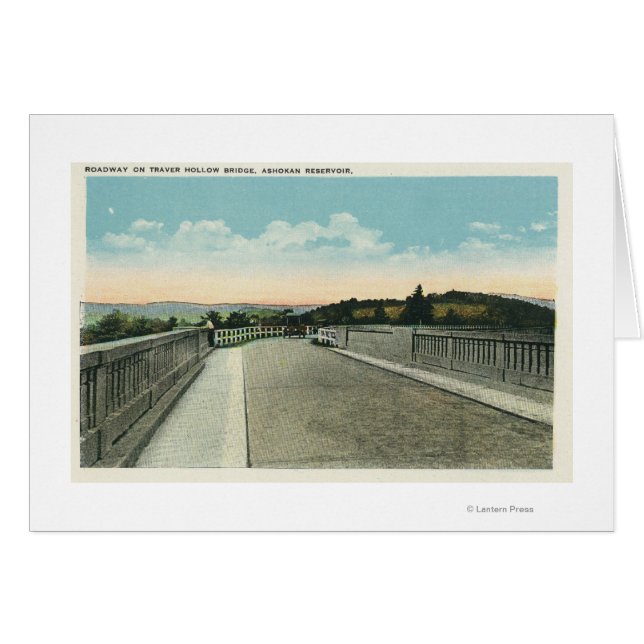 Traver Hollow Bridge Roadway-vy Hälsningskort (Framsidan Horizontal)