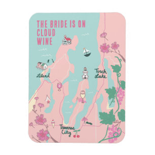 Traverse City Cloud Vin Bachelorette Magnet
