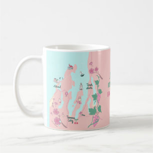 Traverse City Michigan Karta Bachelorette Party Kaffemugg