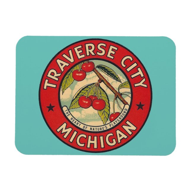Traverse City, Michigan Magnet (Horisontell)
