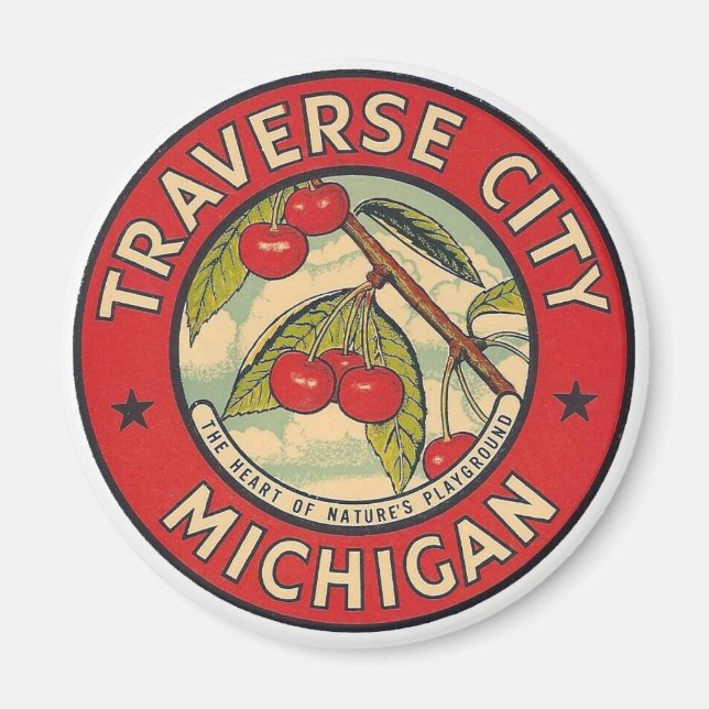 Traverse City, Michigan Magnet (Framsidan)